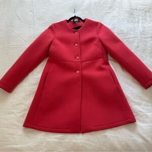 Chic Red Button-Up Coat